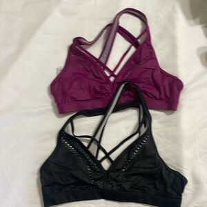 Victorias Secret bralettes, black and purple, size medium